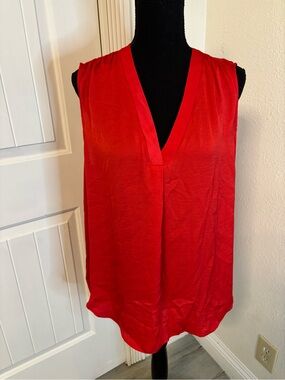 Alfani Red Sleeveless V-Neck Draped Camisole